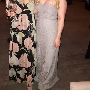 J Crew Lace gray bridesmaid dress size 6